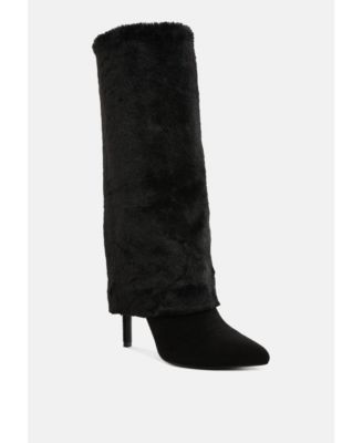 Womens Everglade Fold-Over Calf-High Boots