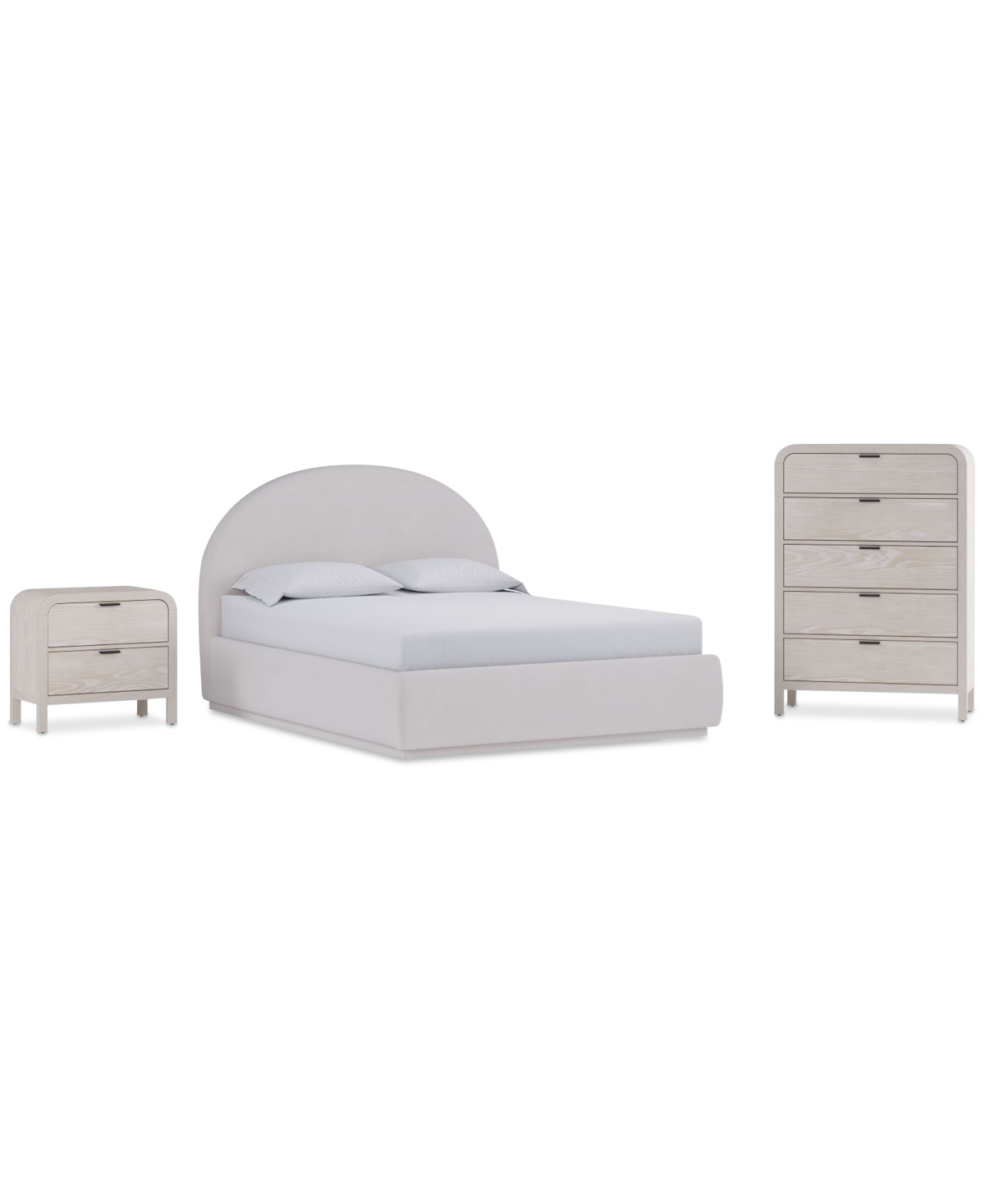 MACY'S LUNARE 3-PC. BEDROOM SET (QUEEN BED, CHEST & NIGHTSTAND) 