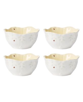 Butterfly Meadow Floral Dessert Bowls, Set of 4