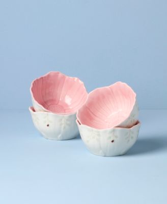 Butterfly Meadow Floral Dessert Bowls, Set of 4