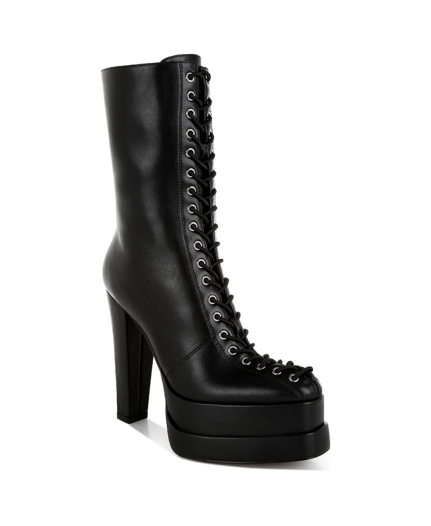 Женские ботинки London Rag Sayal Faux Leather Lace Up, цвет: Чёрная искусственная кожа — фото 3