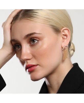 Women's The Hanging Chain Bar Drop Earrings