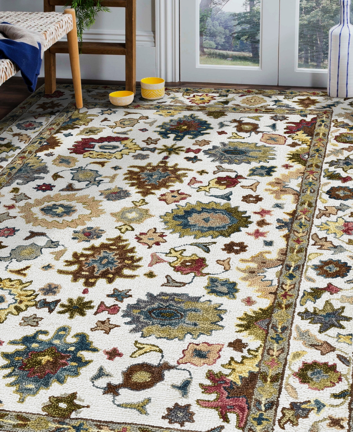 Amer Rugs Jackson Jac1 5'x8' Area Rug In Ivory