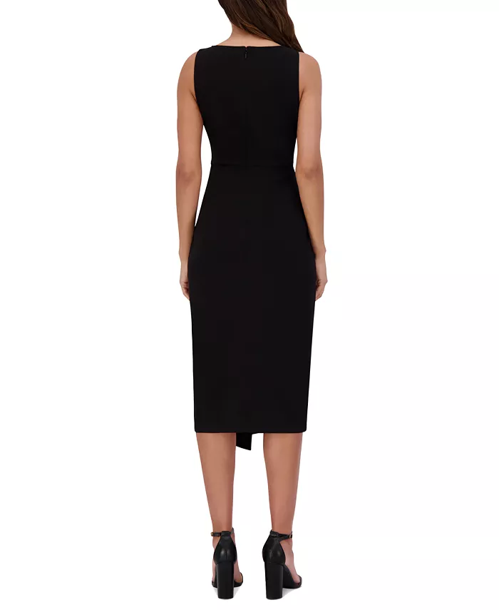 Women's Ruched Side-Twist Sleeveless Midi Dress - thumbnail 8