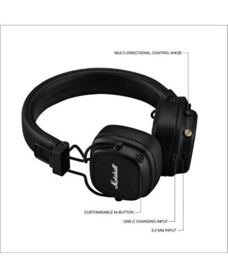 Major V Wireless On-Ear Headphones - Black
