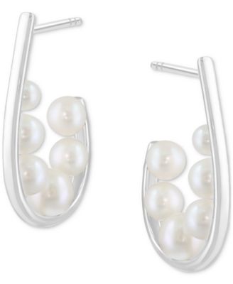Cultured Freshwater Pearl (3-5MM) Earrings in Sterling Silver