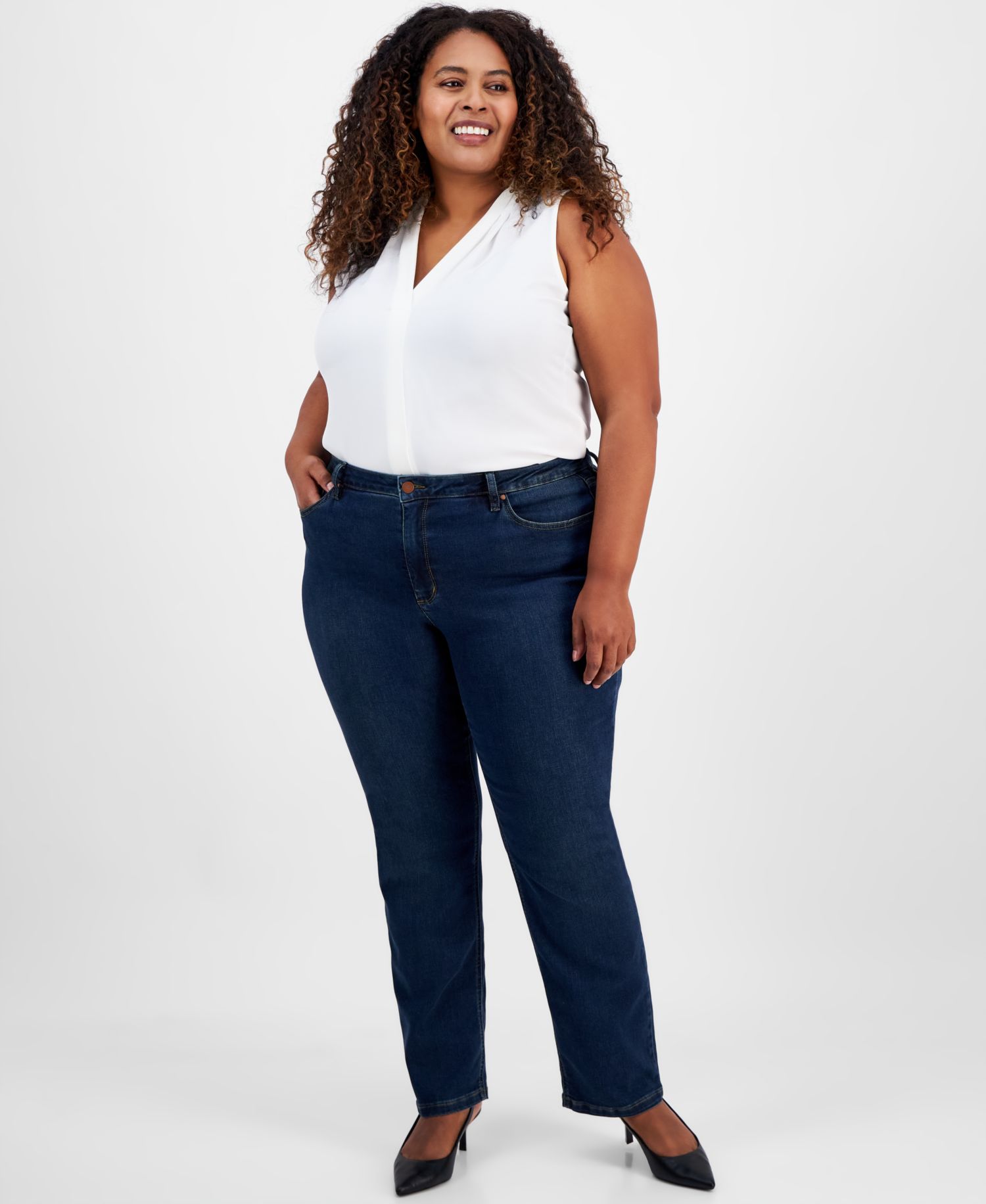Plus Size Lexington Straight-Leg Jeans