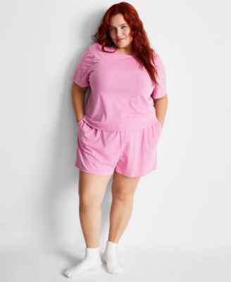 Women's Short-Sleeve Boxer Pajama Set XS-3X, Exclusively at Macy's
