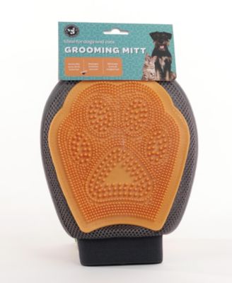 Precious Tails Pet Hair Remover Glove Gentle Pet Grooming Glove Brush Massage Mitt for Fur of Cats and Dogs - Gray orange 33$