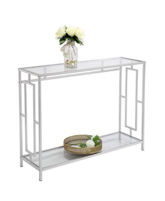 Toughened Glass Panel Console Table