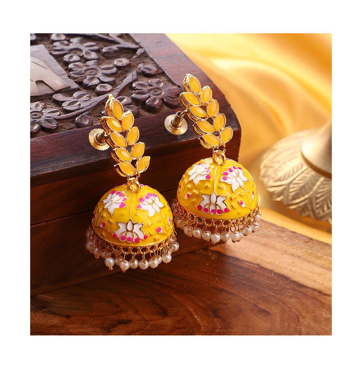 Sohi Women's The Zohra Jewellery Set In Yellow