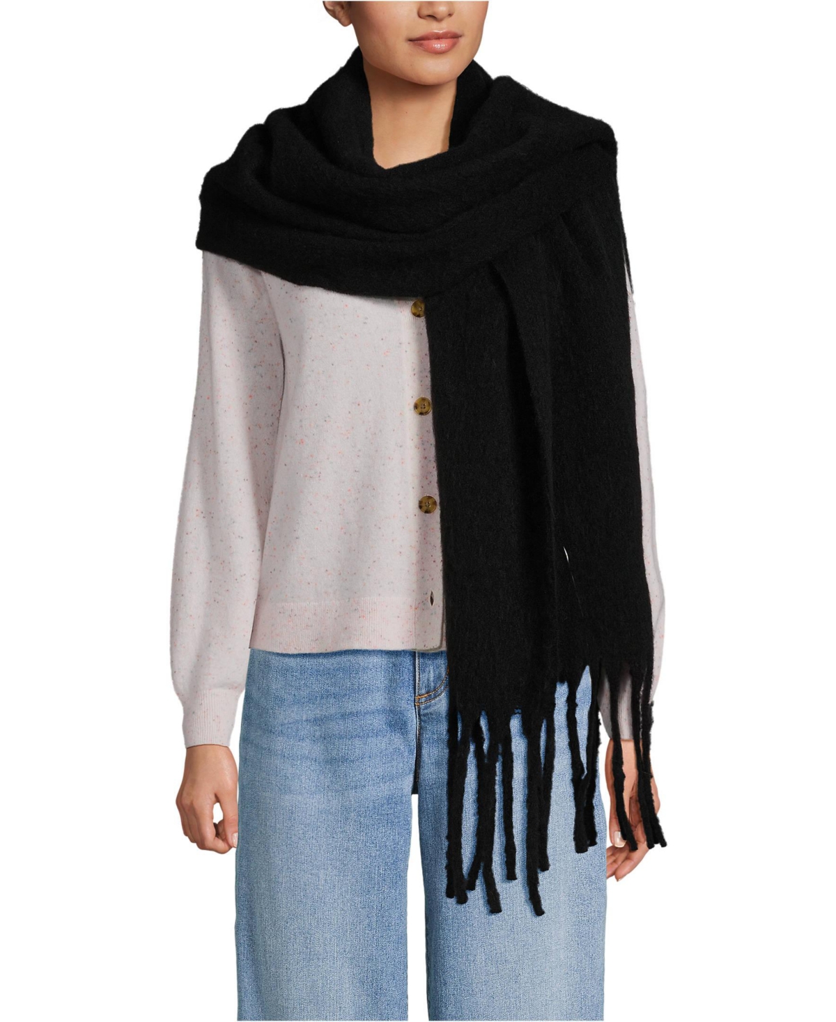 Brushed Blanket Scarf - Evening teal