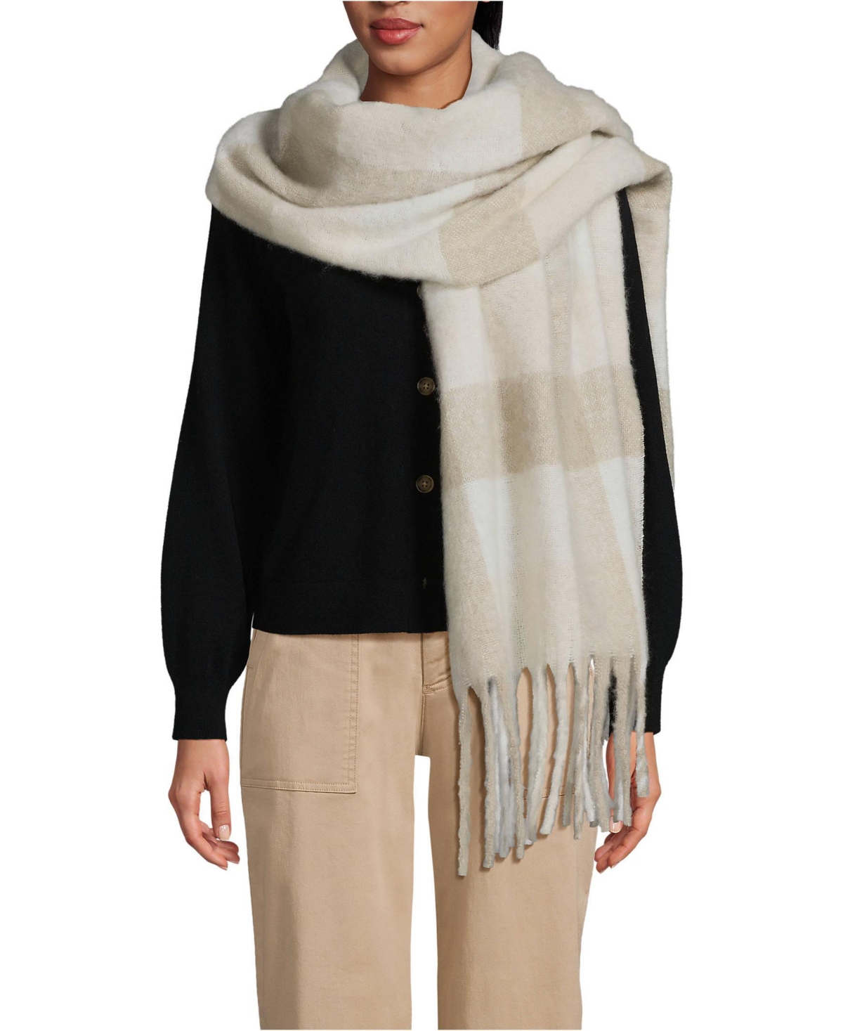 Brushed Blanket Scarf - Evening teal