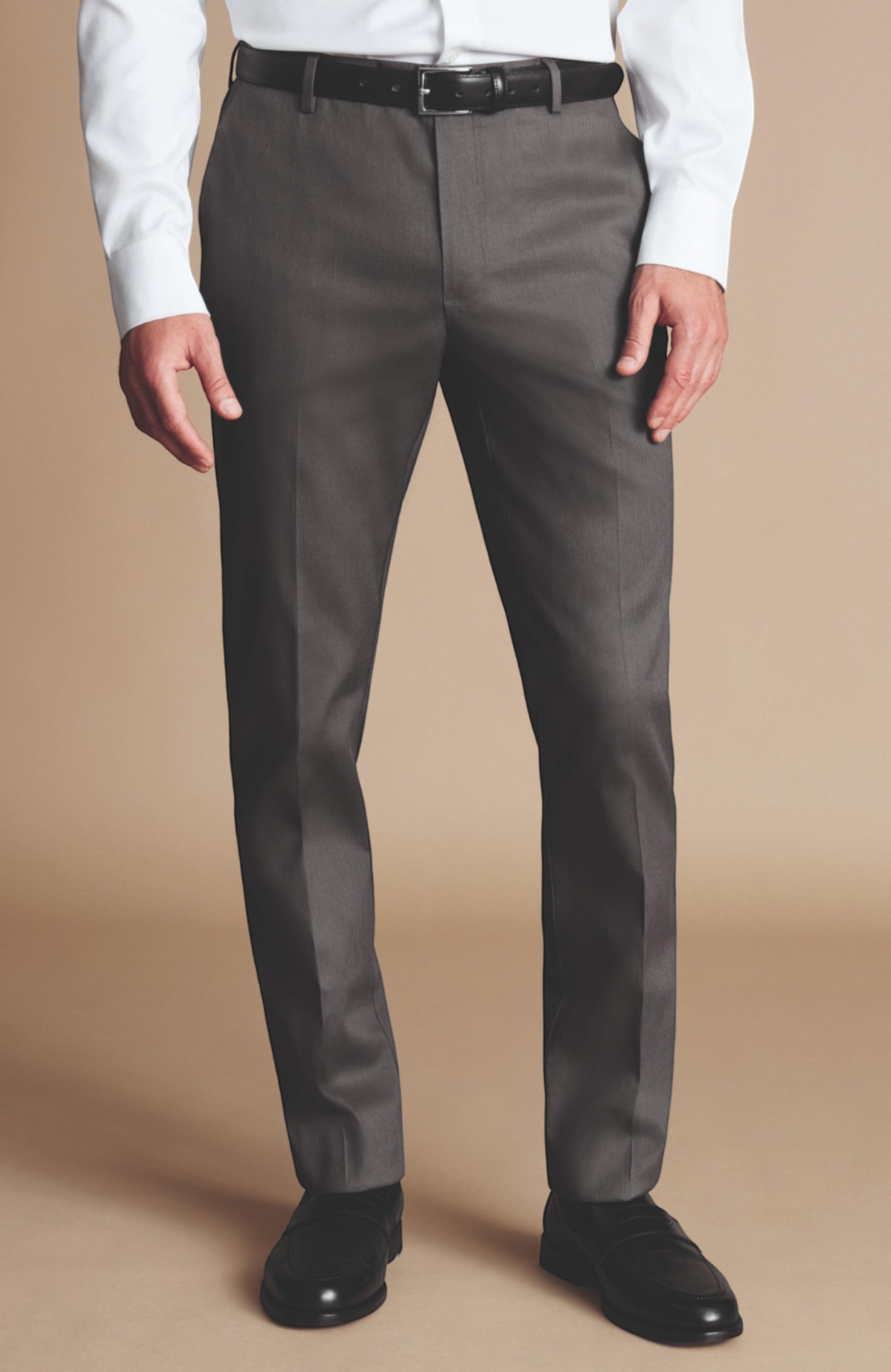 Men's Slim Fit Smart Texture Pants - Charcoal grey