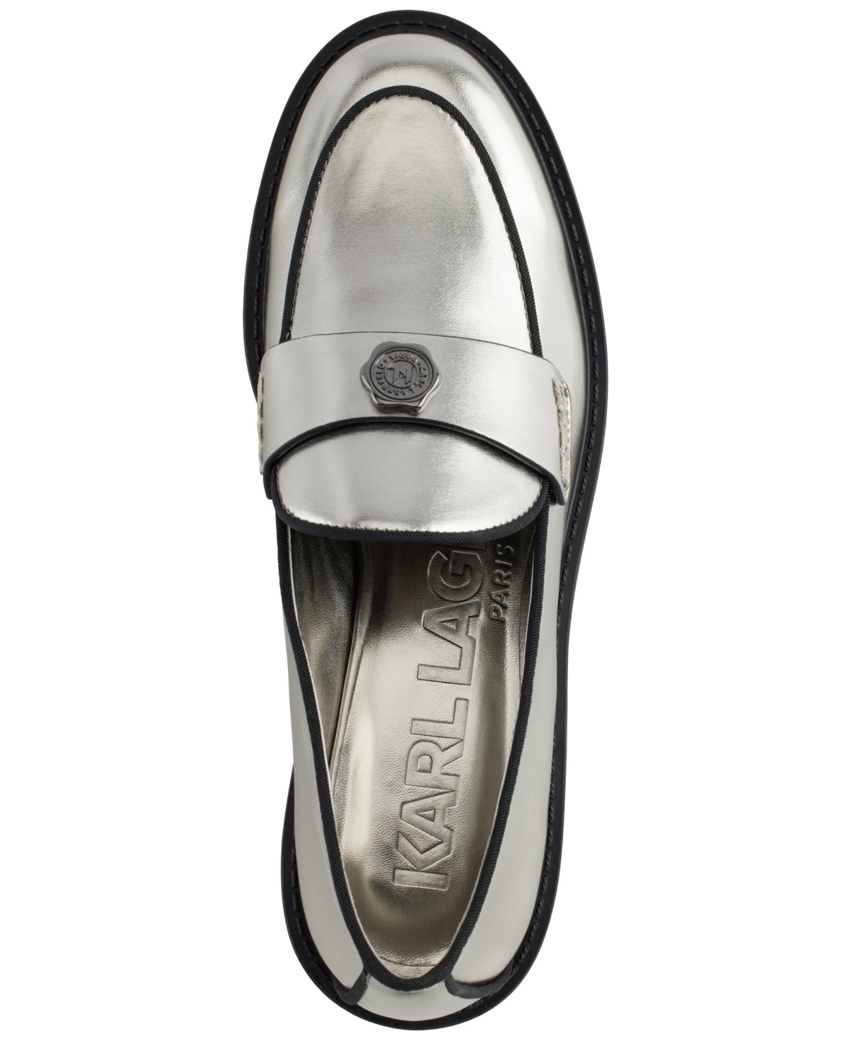Karl Lagerfeld Paris Rylin Loafer In Pewter