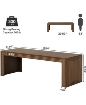 79-Inch Extra Long Desk, Two Person Desk Double Desk for Home Office, Wooden Long Computer Desk, Writing Table Study Desk for Office