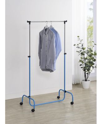 Standard Rod Clothing Garment Rack, Rolling Clothes Organizer on Wheels