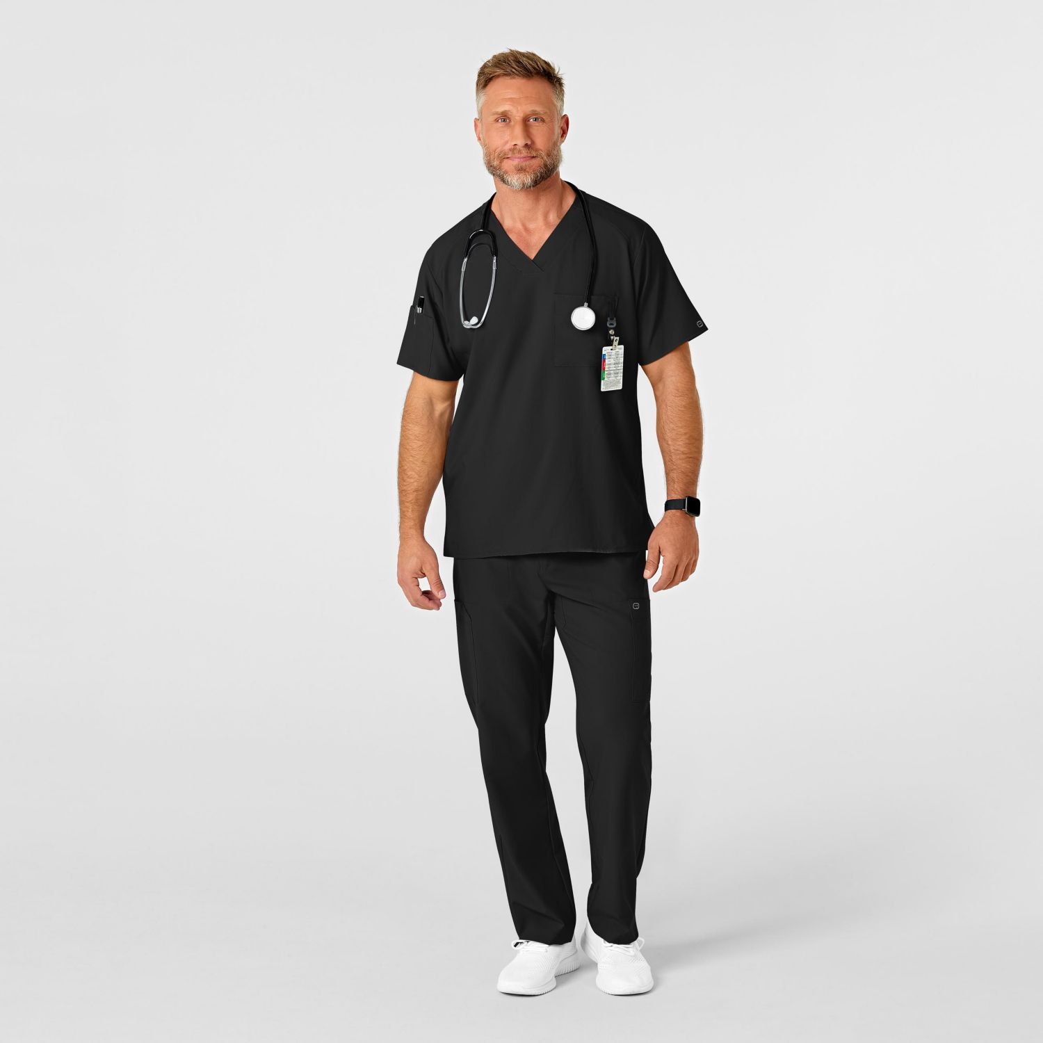 Men's W123 Flat Front Cargo Scrub Pant Regular