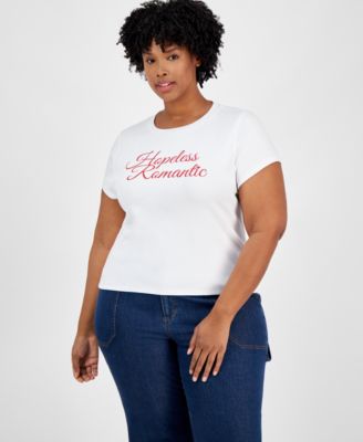 On 34th - Plus Size Hopeless Romantic Graphic T-Shirt