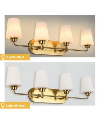 4-Light Bathroom Vanity Light with Shade