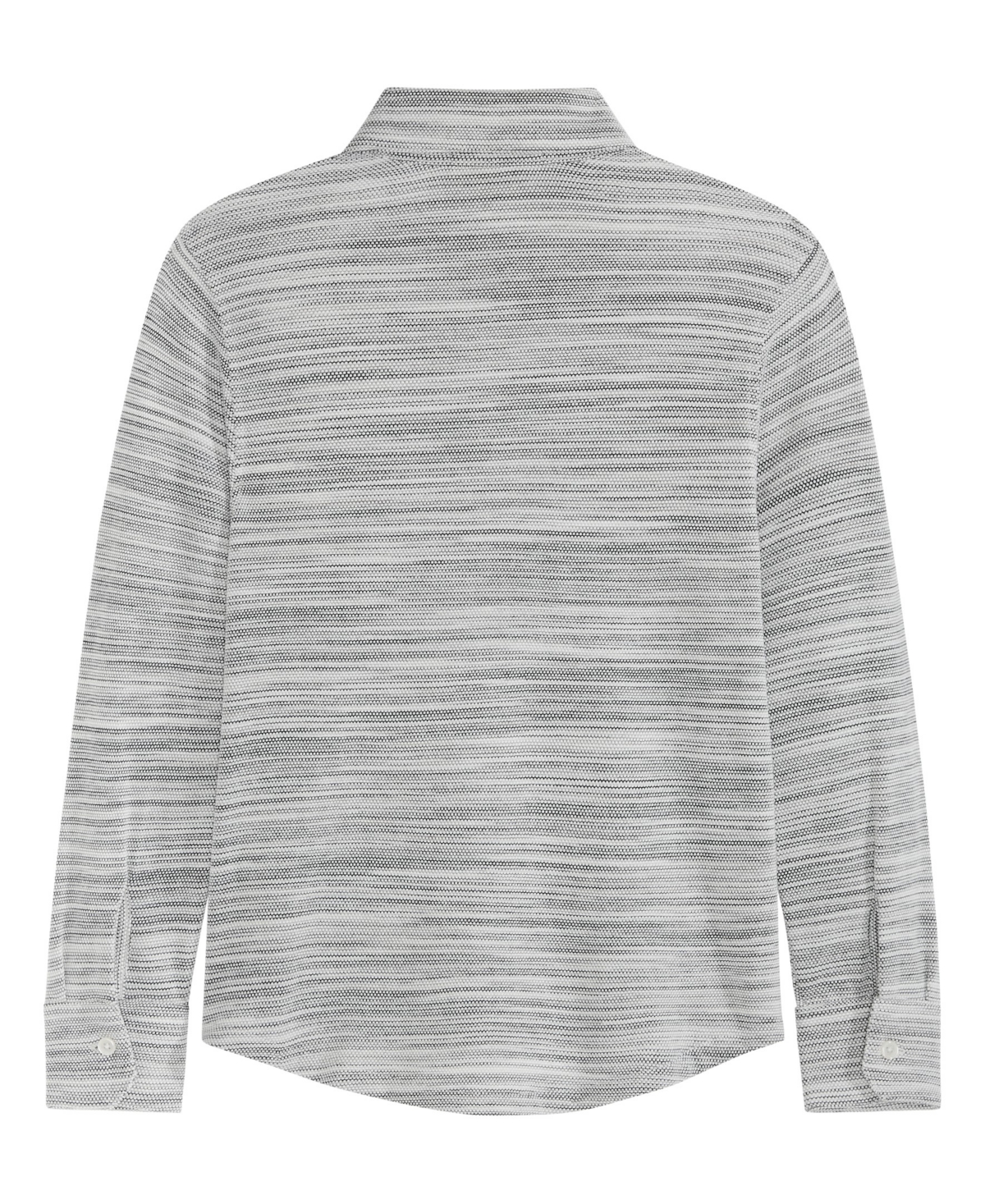 Scotch & Soda Big Boys Space Dyed Button Up Shirt In Swan
