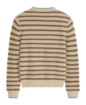 Big Boys Yarn Dye Stripe Crew Neck Sweater