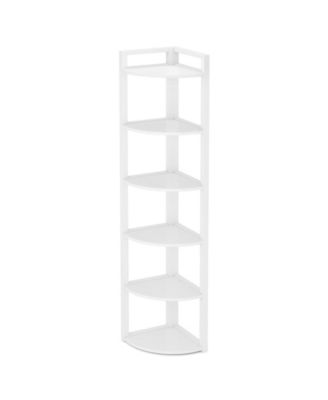 70.9 Inch Tall Corner Bookshelf Small Bookcase Rustic Corner Shelving Unit Storage Rack,6 Tier Corner Shelf