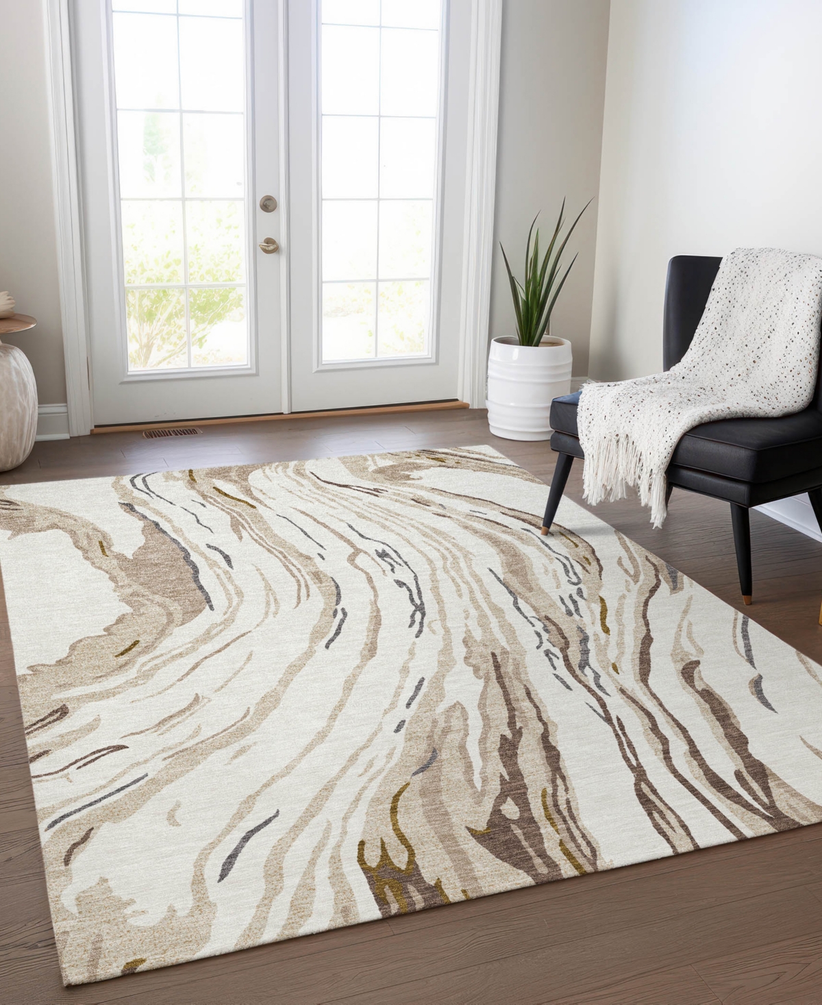 Addison Chantille Machine Washable Acn1037 9'x12' Area Rug In Ivory