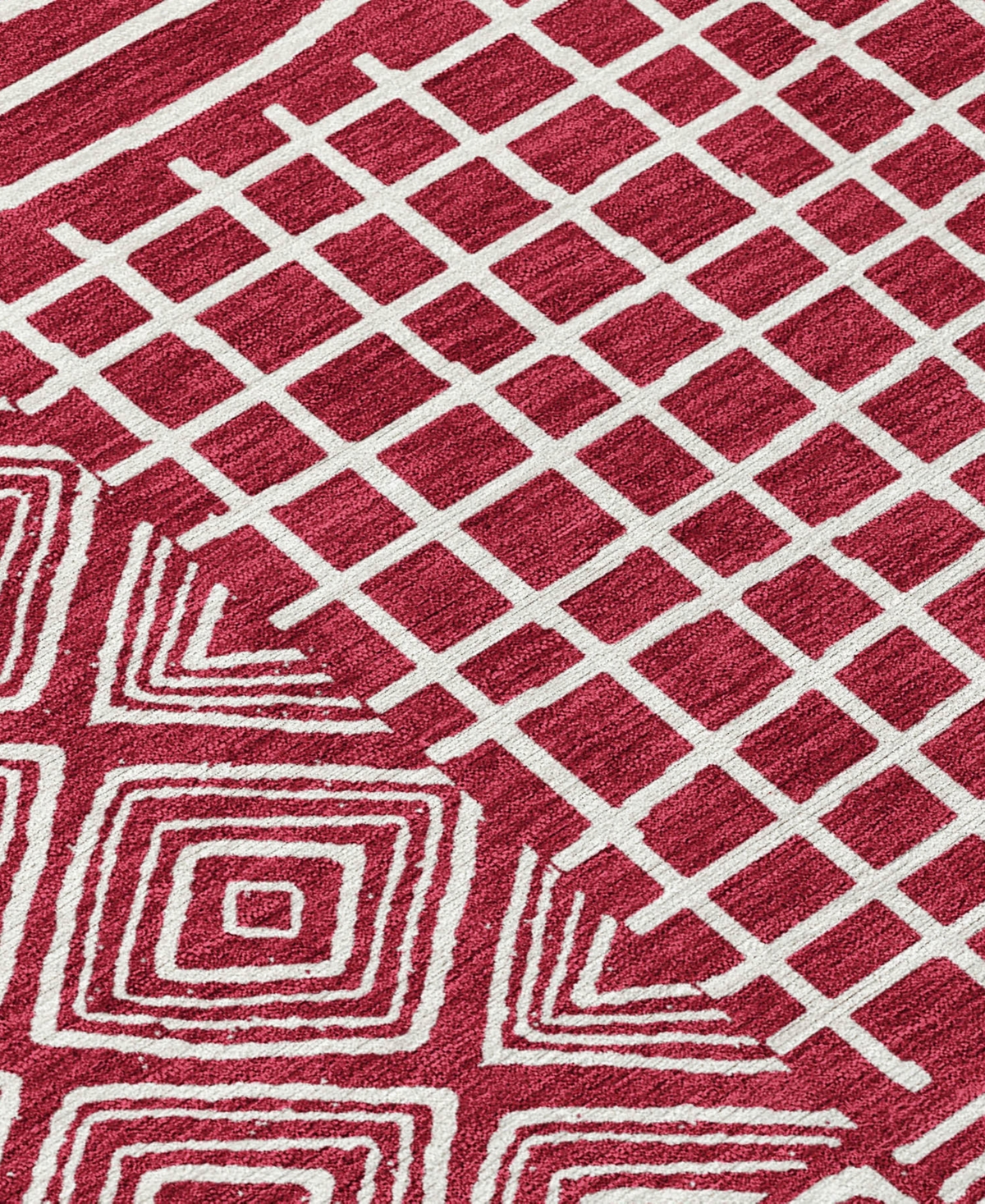 Addison Chantille Machine Washable Acn1044 8'x10' Area Rug In Cranberry