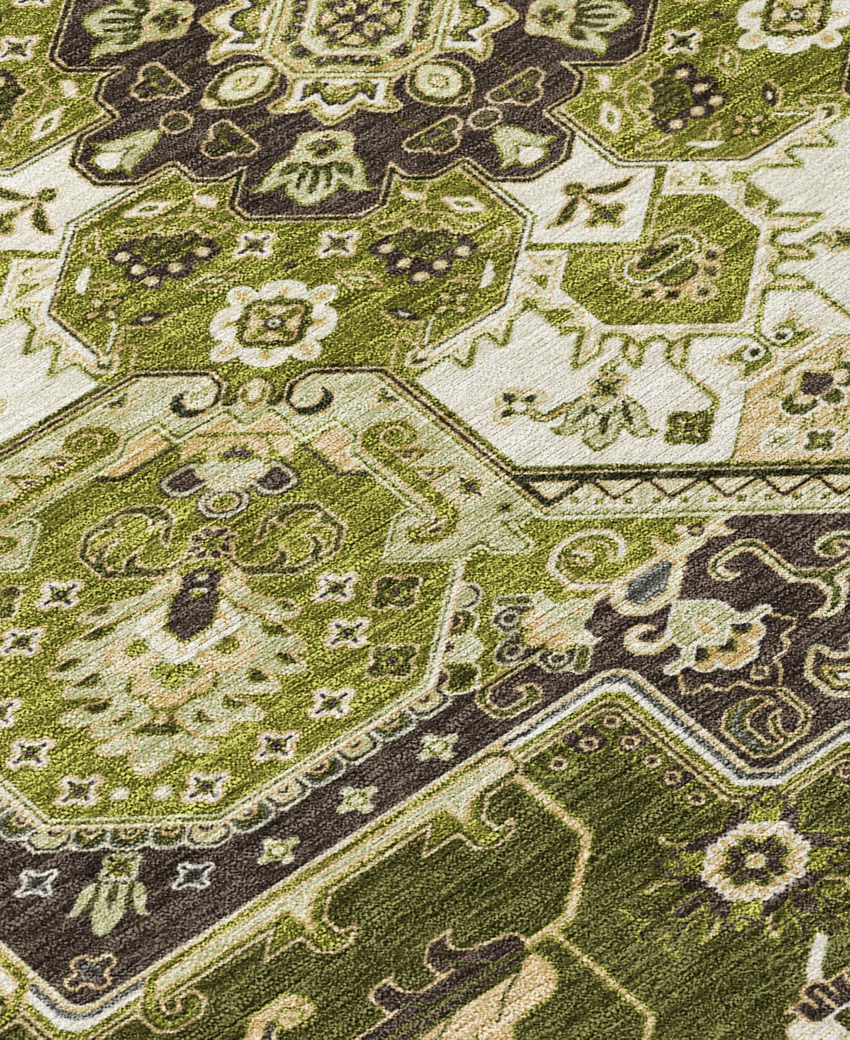 Addison Chantille Machine Washable Acn1036 8'x10' Area Rug In Olive