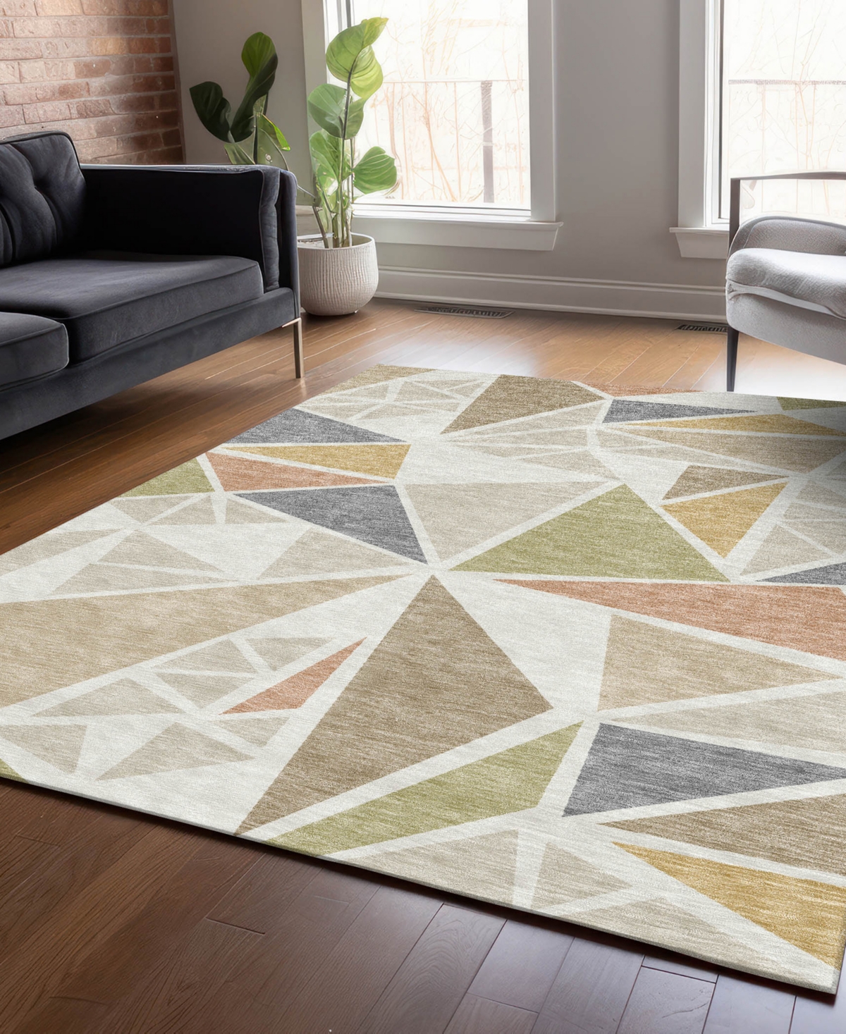 Addison Chantille Machine Washable Acn1039 5'x7'6" Area Rug In Ivory