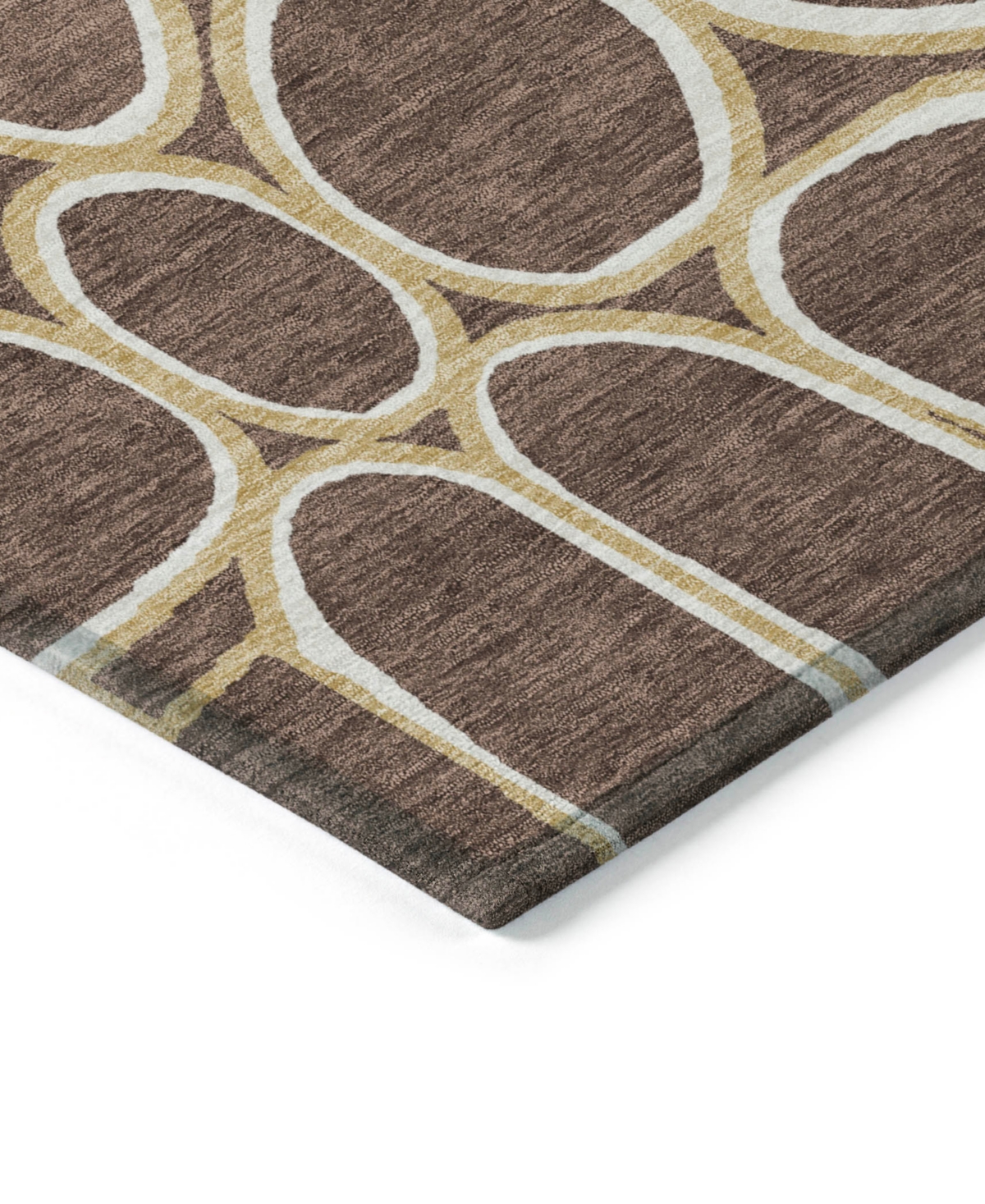 Addison Chantille Machine Washable Acn1041 2'3"x7'6" Runner Area Rug In Brown