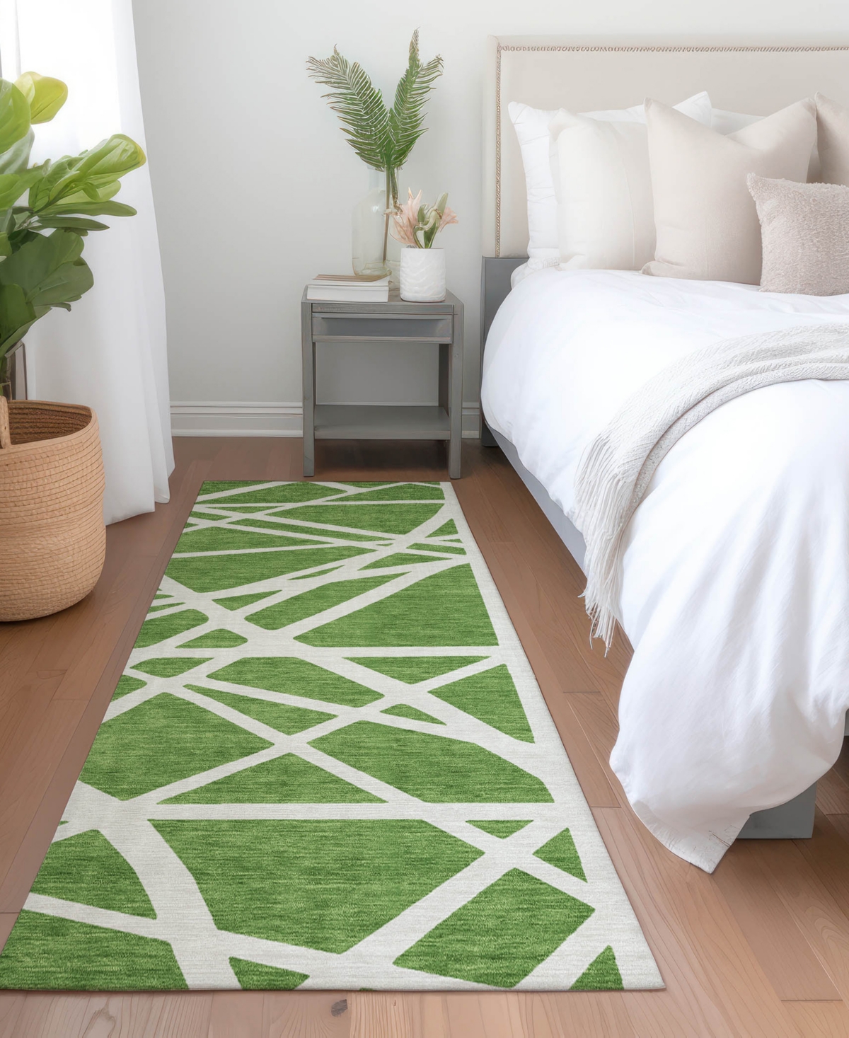 Addison Chantille Machine Washable Acn1040 2'3"x7'6" Runner Area Rug In Green