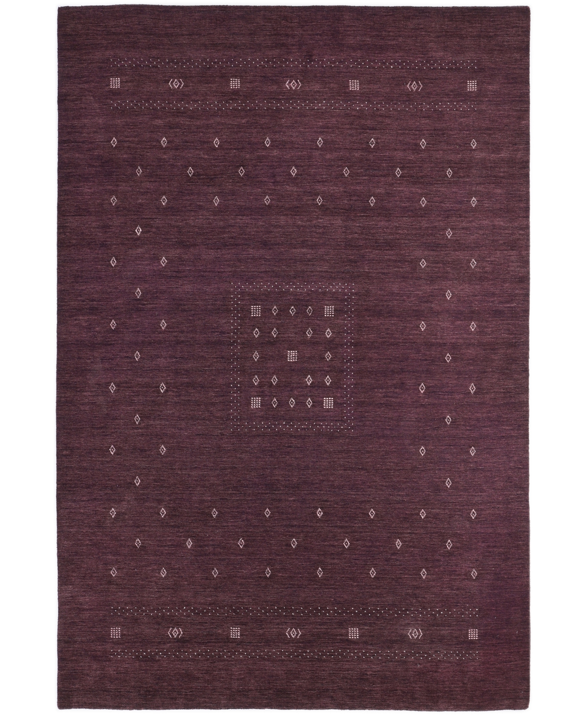 Timeless Rug Designs Gabbeh S9417 3'x5' Area Rug In Eggplant