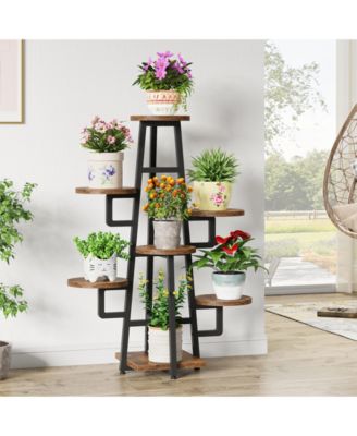 Wooden Corner Plant Pots Holder Rack Flower Stand Shelf Planter Organizer,7 Tier Plant Stand Indoor