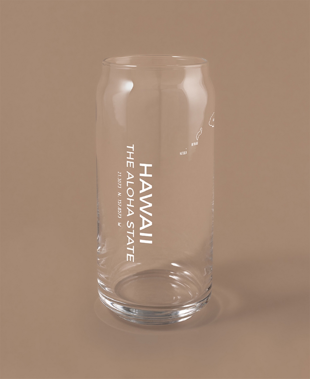 Narbo The Can Hawaii Map Everyday Glassware, Set Of 2 In White