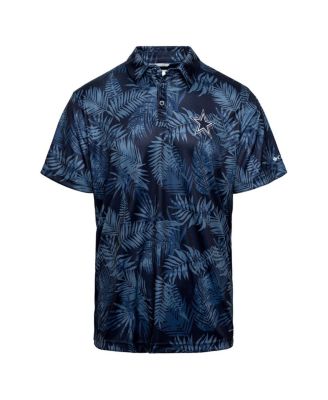 Men's Navy Dallas Cowboys PFG Super Terminal Tackle Omni-Shade Polo
