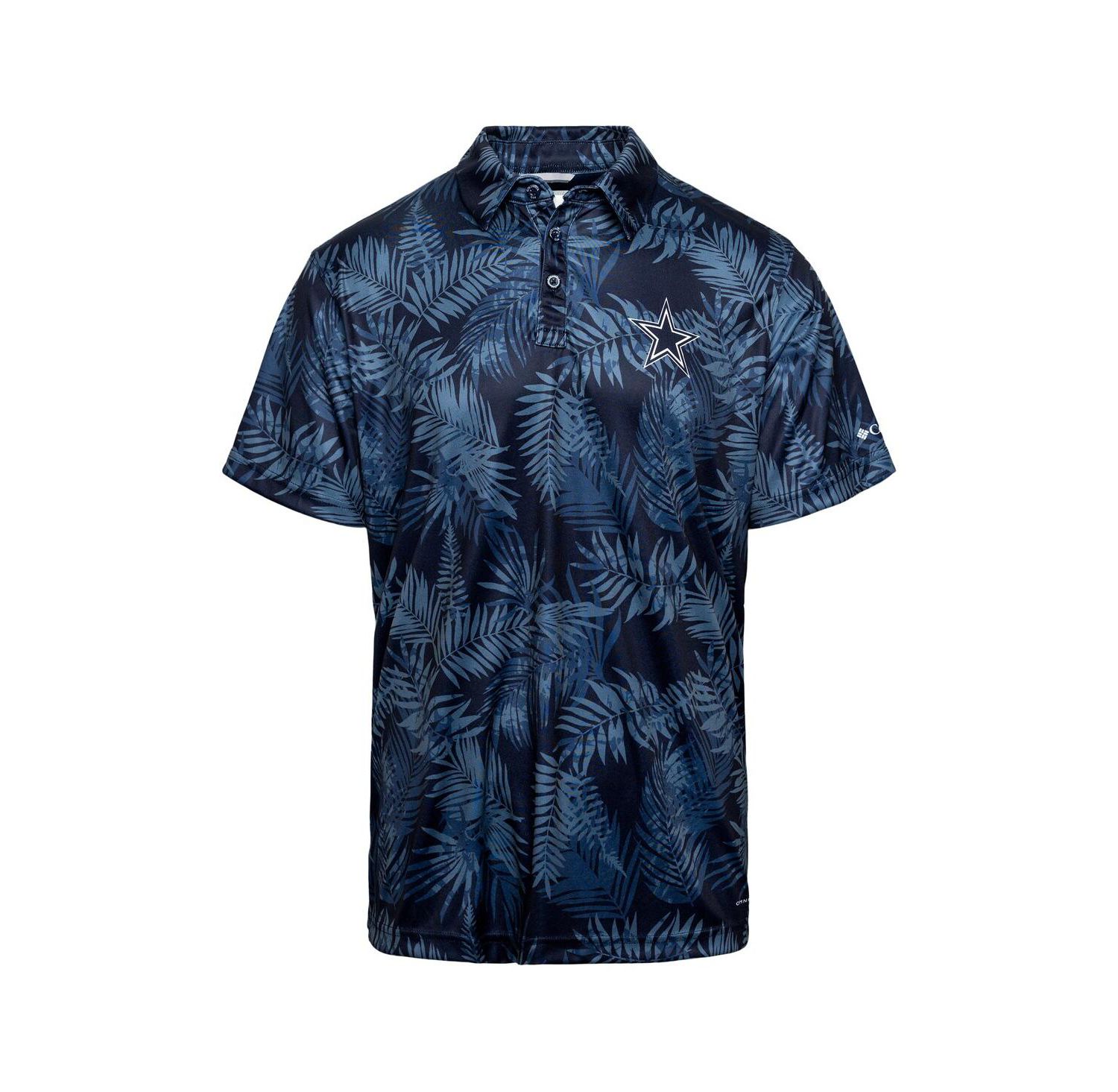 Men's Navy Dallas Cowboys PFG Super Terminal Tackle Omni-Shade Polo