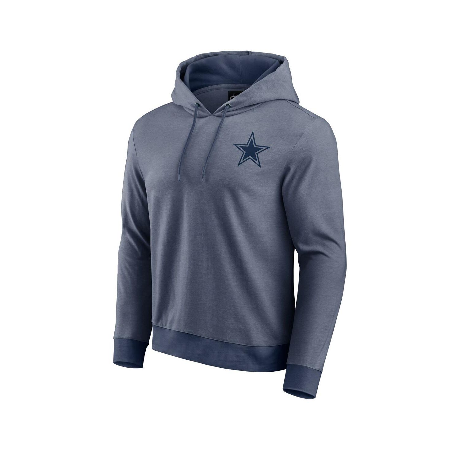Men's Navy Dallas Cowboys Tonal Knit Pullover Hoodie