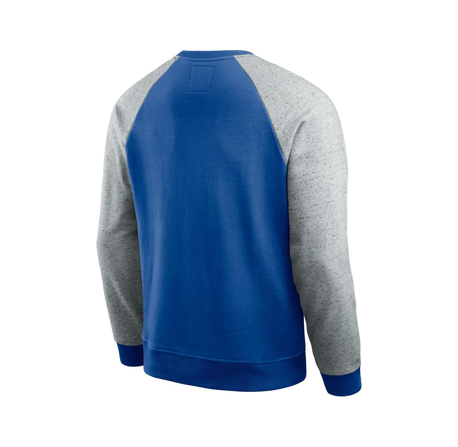 Darius Rucker Collection by Men's Blue/Gray Dallas Cowboys Throwback Color Block Raglan Pullover Sweatshirt