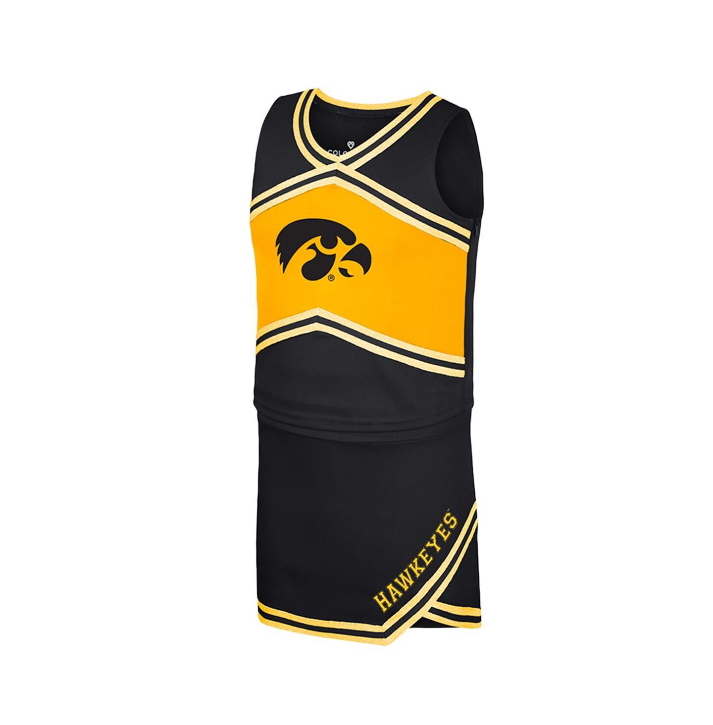 Комплект Colosseum Black Iowa Hawkeyes Cheerleader Top Skirt Set для девочек — фото 2