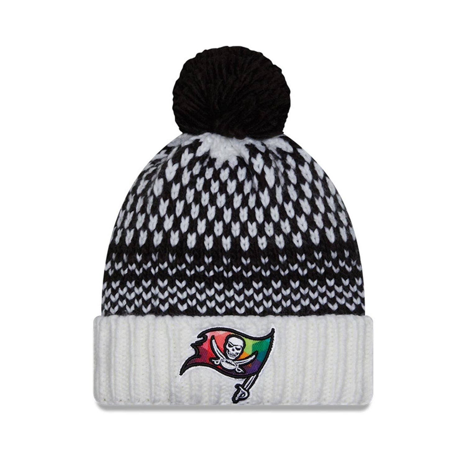 Women's Tampa Bay Buccaneers 2023 NFL Crucial Catch Cuffed Pom Knit Hat