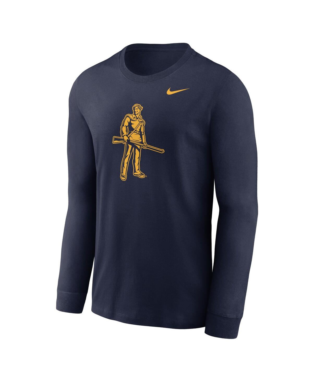 Nike Men'sWest Virginia Mountaineers Alternate Logo Long Sleeve T-Shirt - Navy