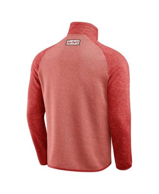 Men's Red Kansas City Chiefs Tonal Quarter-Zip Jacket