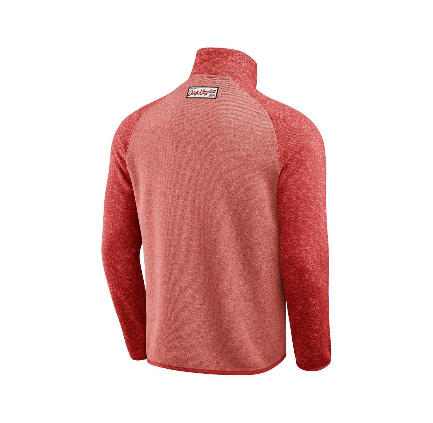 Men's Red Kansas City Chiefs Tonal Quarter-Zip Jacket