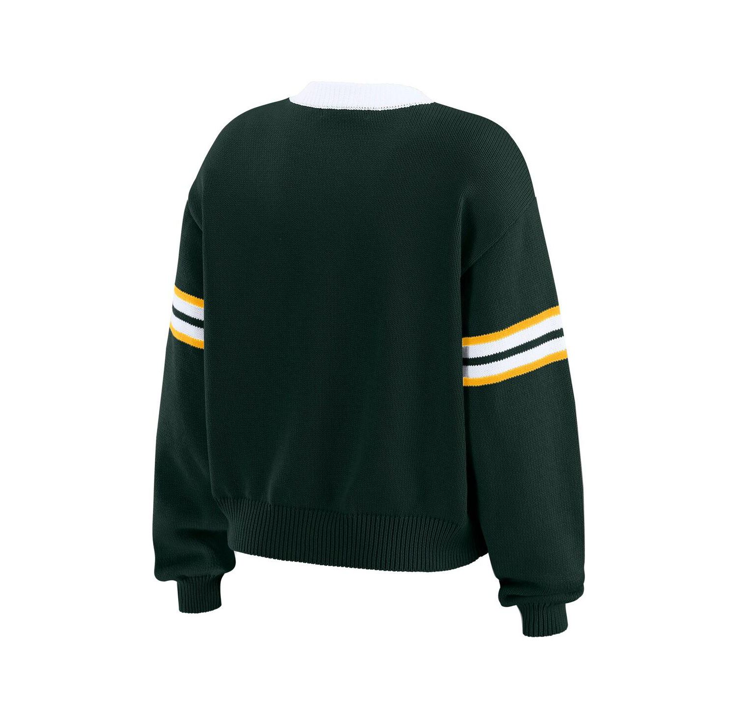 Women's Green Green Bay Packers Lace-Up Sweater