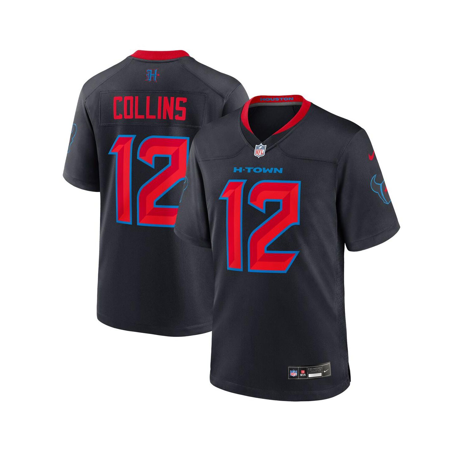 Men's Nico Collins Navy Houston Texans 2nd Alternate Game Jersey