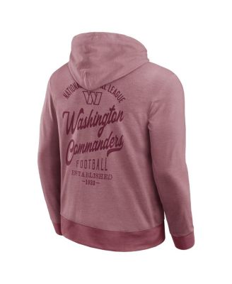 Men's Burgundy Washington Commanders Tonal Knit Pullover Hoodie