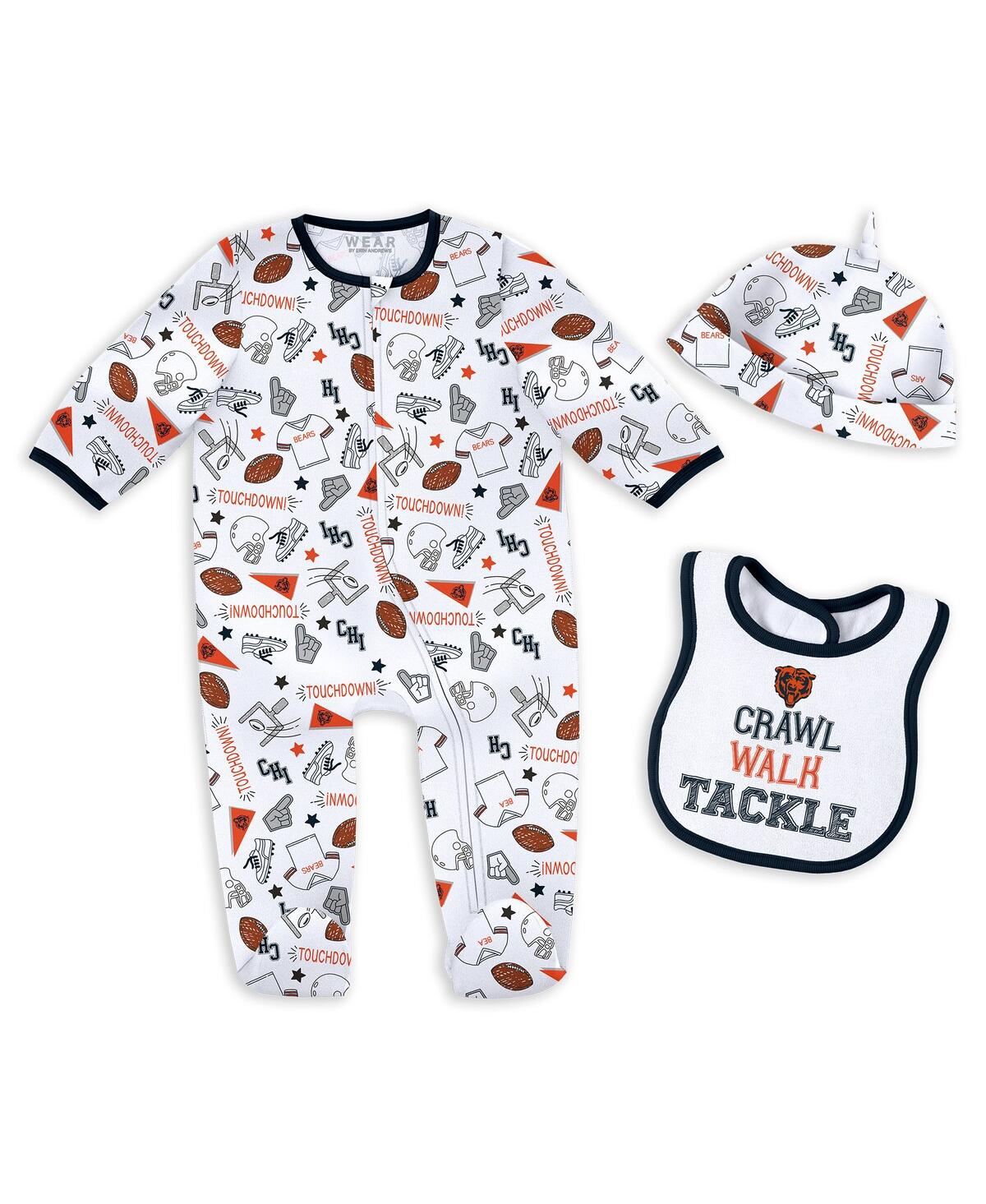 WEAR BY ERIN ANDREWS BABY BOYS AND GIRLS CHICAGO BEARS SLEEP PLAY SET 