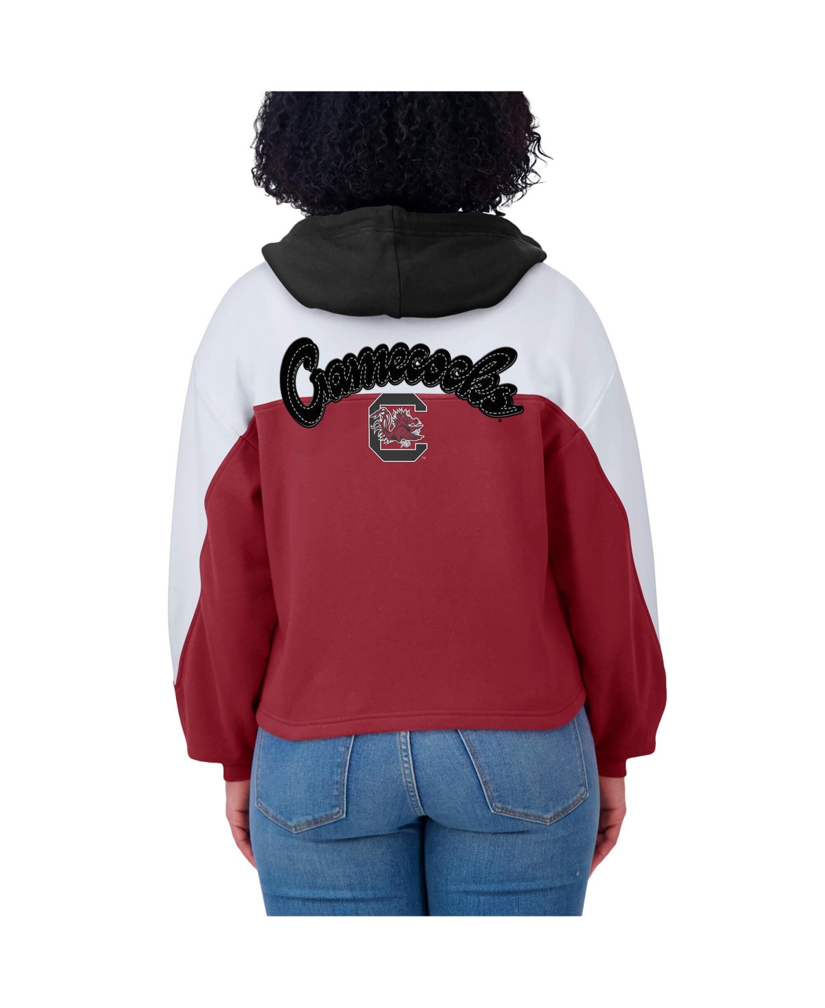Wear by Erin Andrews Women'sSouth Carolina Gamecocks Color-Block Full-Zip Hoodie - Garnet